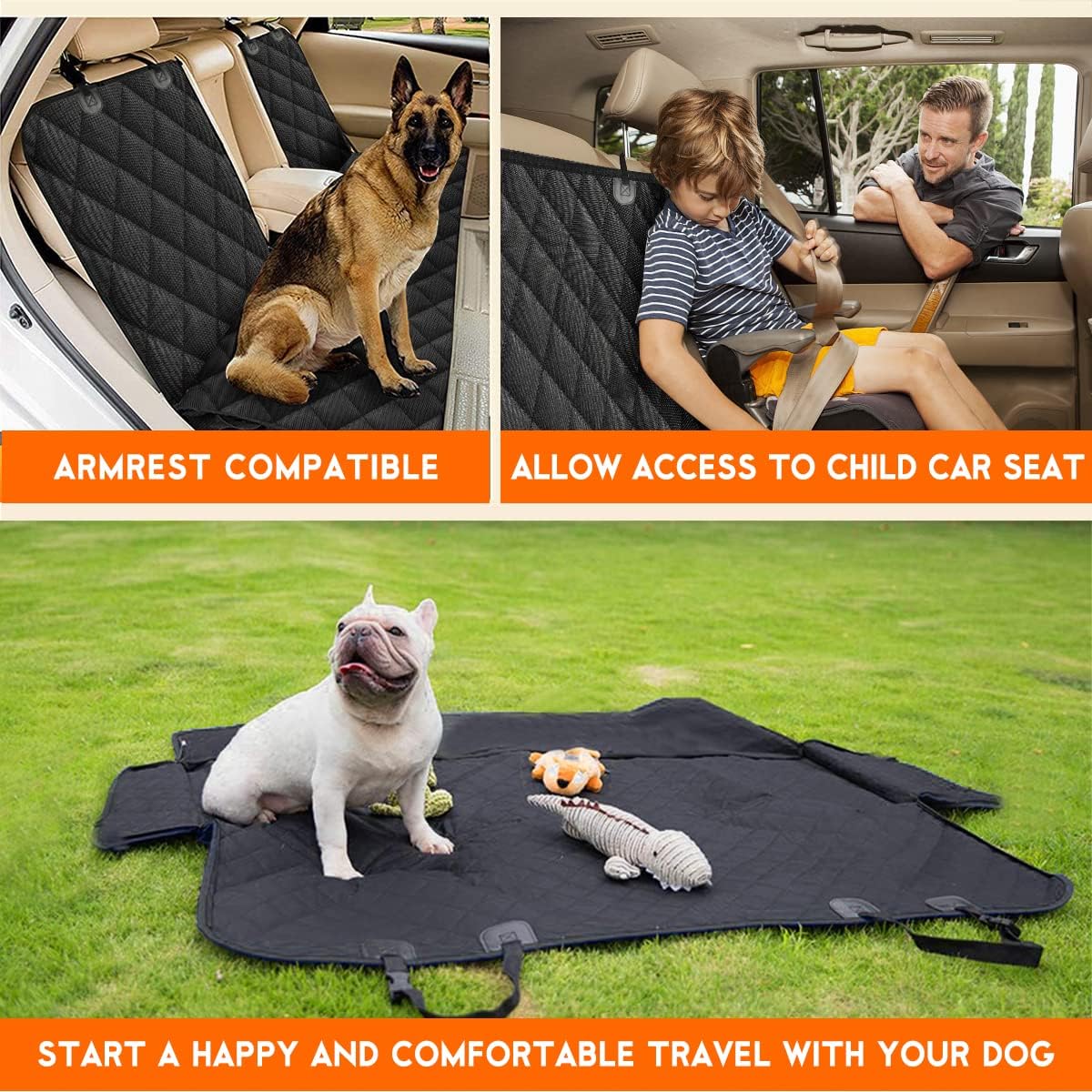 Protector de asiento trasero para mascotas